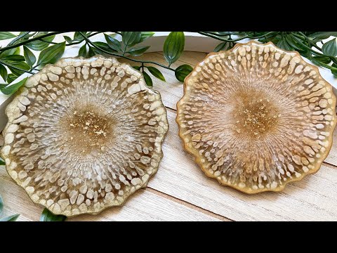 Видео: Потрясающий эффект паутины на подставках из золотой смолы