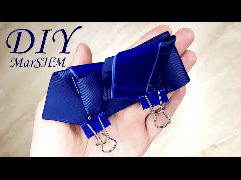 Видео: Школьные бантики из репсовых лент Канзаши мк + Cobeads