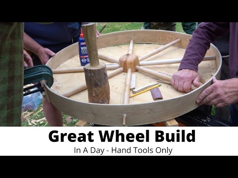 Видео: Изготовление отличного колеса, Woodland Challenge, только ручные инструменты, 4k