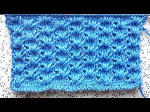 Видео: Узор спицами с вытянутыми петлями / Легко вяжется, оригинально смотрится