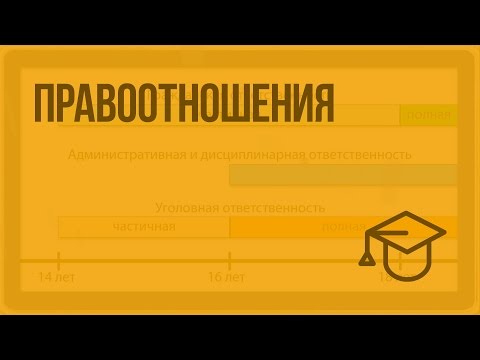 Видео: Правоотношения. Видеоурок по обществознанию 10 класс