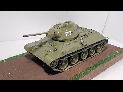 Видео: Т-34/76 в масштабе 1/35 от ARK models.