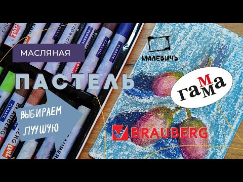 Видео: Обзор дешевой масляной пастели | Brauberg | Гамма | Малевич