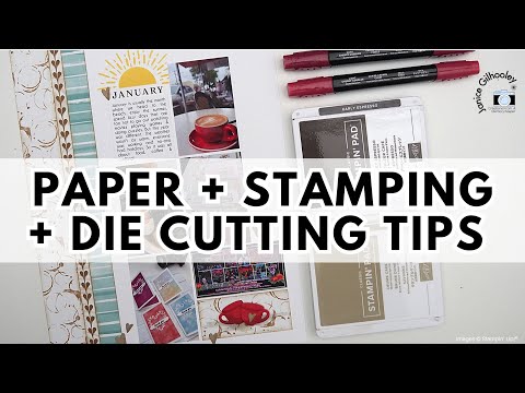Видео: Советы по созданию скрапбукинга с использованием бумаги, штамповки и вырубки