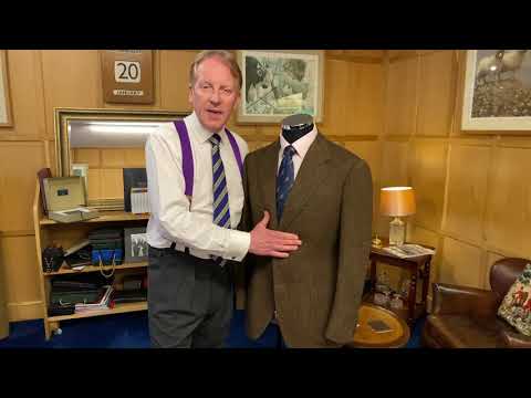 Видео: Изготовленный на заказ шетландский твид Savile Row готов к использованию...