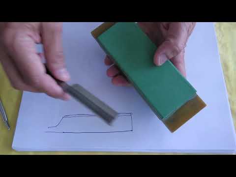 Видео: Обратная улыбка на режущей кромке опасной бритвы Concavity on a blade of straight razor