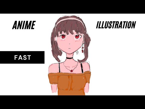 Видео: Очень быстрый процесс аниме-илустрации