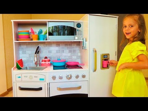 Видео: Детская КУХНЯ Игровой набор Pretend play Распаковка и обзор Kitchen for children Игры для детей