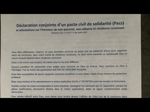 Видео: Документы на ПАКС или ЗАМУЖЕСТВО во Франции