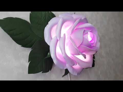 Видео: Настенный светильник роза из изолона, панно из изолона, 3D картина