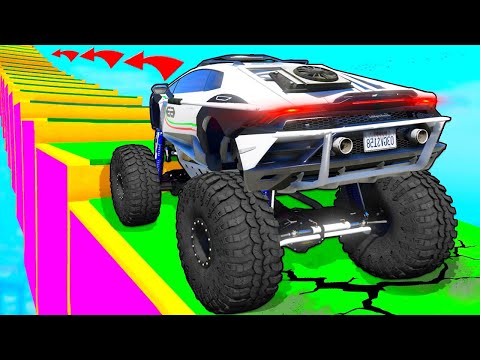 Видео: КАК ДАЛЕКО СМОЖЕТ ЧИТ МОНСТР ТРАК ЗАБРАТЬСЯ ПО СТУПЕНЬКАМ ЛЕСТНИЦЫ? ЭКСПЕРИМЕНТЫ ГТА 5!