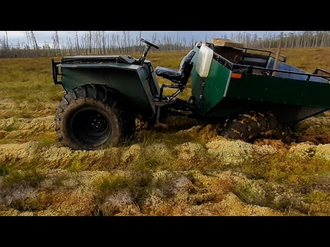 Видео: Металлокоп на каракате/Едем через болото/Провалились/