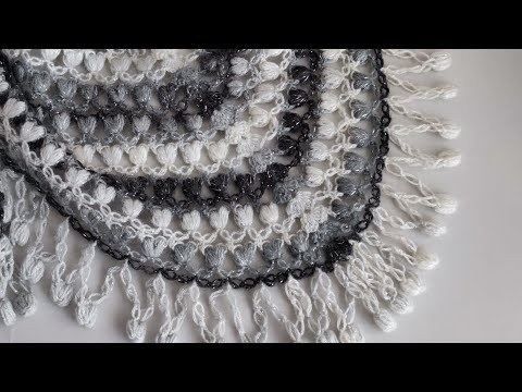 Видео: Победите страх вязания крючком: с легкостью создайте великолепную треугольную шаль — шарф крючком