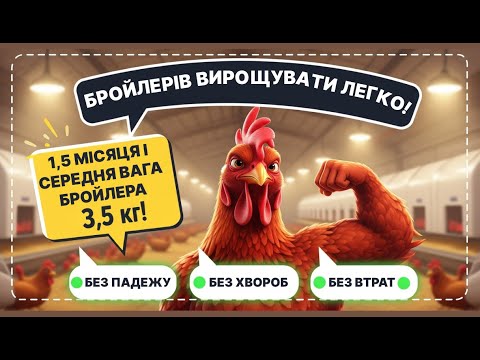 Видео: Як я виростив бройлерів без втрат! Вага тушки на 45 день 3,5 кг і більше!!!