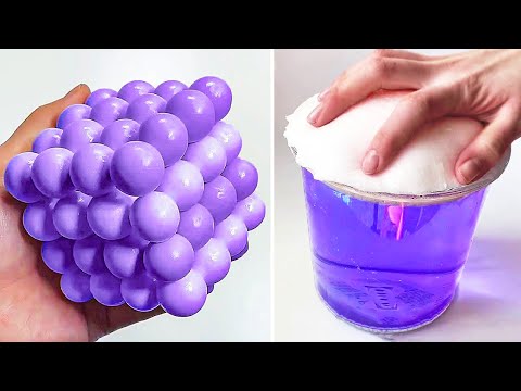 Видео: Удовлетворяющая слизь ASMR | Расслабляющее видео слизи # 1081