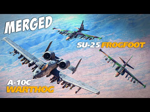 Видео: A-10C Warthog CAS + Воздушный бой 2x Su-25 Frogfoot | Цифровой боевой симулятор | DCS |