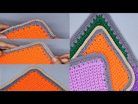 Видео: 3 варианта обвязки края для пледа крючком Светлана СК🧶👍