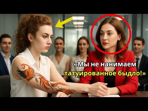 Видео: «Её выгнали с собеседования из-за татуировки — пока не узнали, что она генеральный директор.»