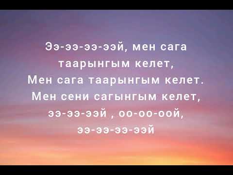 Видео: "Мен сени сагынгым келет" - Динара Багышбаева (текст).
