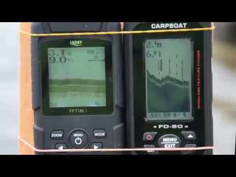 Видео: Сравнение эхолотов FD90 и Lucky FF718LiW