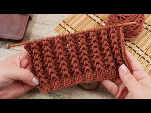 Видео: Объёмный узор спицами 💣 Volumetric knitting pattern