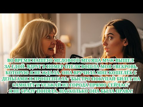 Видео: На медовом месяце свекровь дала мне деньги, умоляя «Уезжай из города!», но когда вернулся муж…