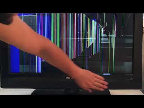 Видео: Телевзор Philips 32PFL3312 розбита матриця