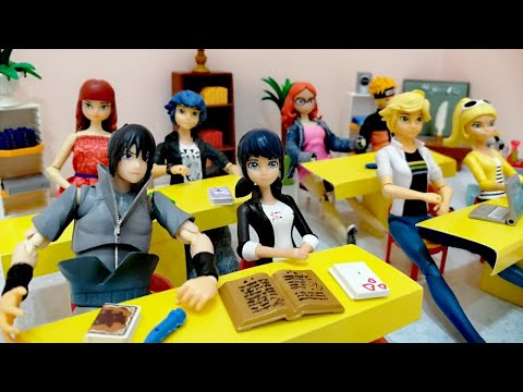 Видео: Маринетт и одноклассники не готовы к уроку. Наруто и Саске в шоке от злой учительницы