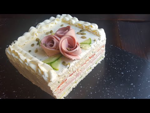 Видео: МУЖСКОЙ закусочный ТОРТ🍔SANDWICH cake recipe