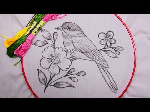 Видео: Красивые дизайны вышивки птиц и цветов для начинающих