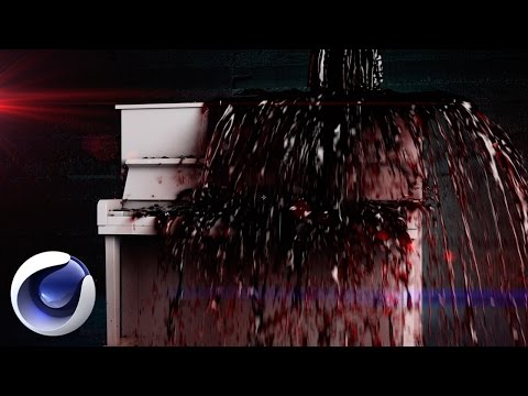 Видео: Стильная композиция с кровавым пианино в Cinema 4D