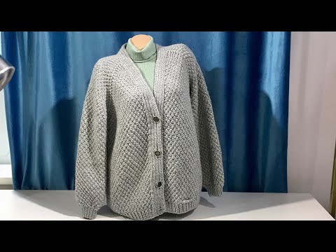 Видео: Вяжем кардиган спицами. Часть 1. Размер 46-48. МК на кардиган спицами. #кардиганспицами #вязание