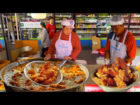 Видео: Длинные очереди! Распродано 200 килограммов жареной курицы за 3 часа | Тайская уличная еда
