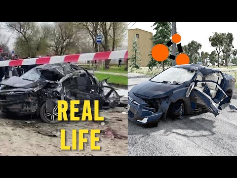 Видео: Аварии на реальных событиях #18 | BeamNG.Drive Flashbacks