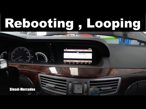 Видео: Перезагрузка системы COMAND Mercedes S550, циклическое включение радио, CD, навигация