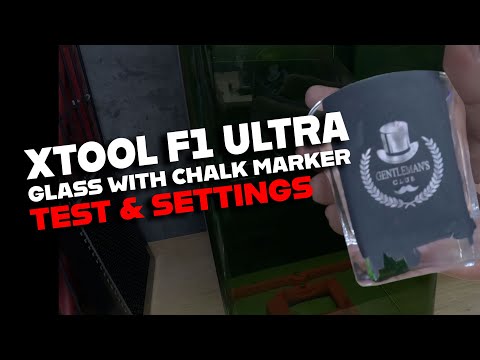 Видео: Использование мелового маркера для лазерной гравировки стекла с помощью Xtool F1 Ultra — Лазерная...
