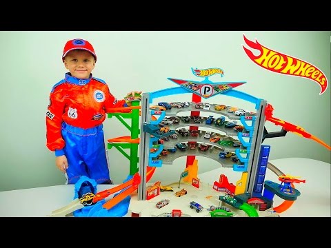 Видео: ХОТ ВИЛС МЕГА ГАРАЖ и Машинки против АКУЛЫ - Огромный Трек - Hot Wheels Ultimate Garage