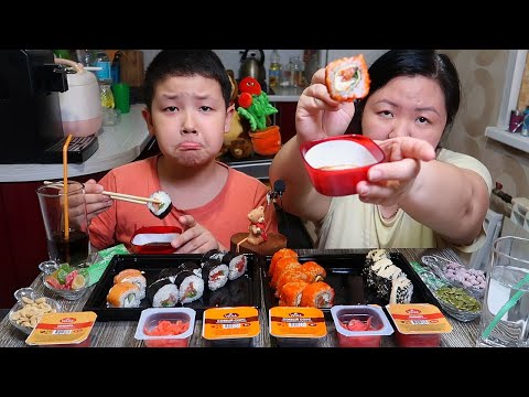 Видео: Мукбанг РОЛЛЫ, СУШИ! Нашли идеальную доставку! / MUKBANG SUSHI ROLLS