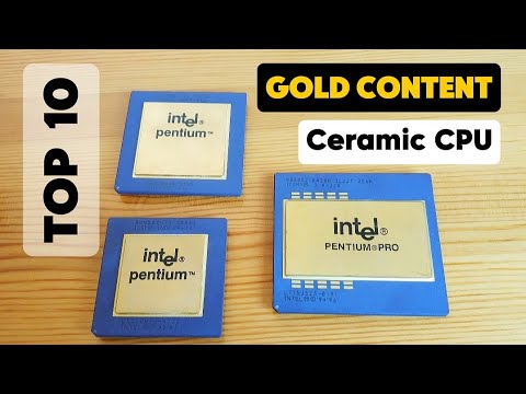 Видео: Много золота .10 самых богатых золотых керамических процессоров из компьютеров.