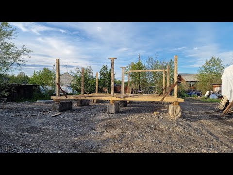 Видео: Строим дом в условиях крайнего севера. Часть 6. Возведение каркаса.