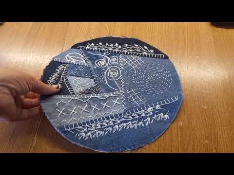 Видео: Из лоскутков джинсы получилось такое красивое изделие.