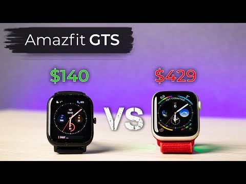 Видео: Amazfit GTS vs Apple Watch 5: зачем платить больше? Полный обзор Amazfit GTS