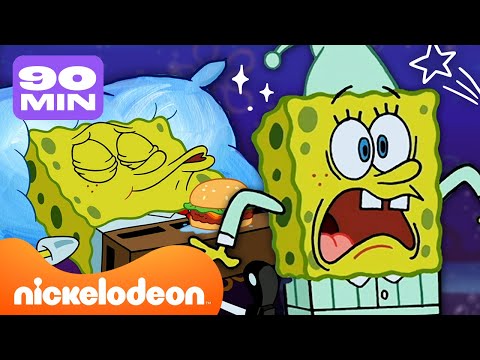 Видео: Губка Боб | 90 МИНУТ НОЧНЫХ приключений Губки Боба | Nickelodeon Cyrillic