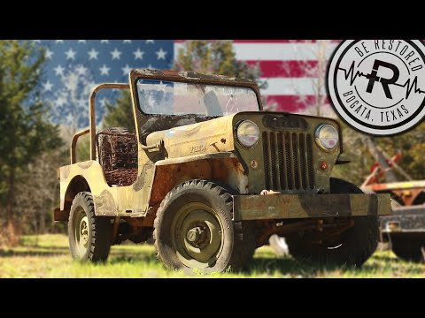 Видео: Будет ли он работать через 20 лет? | РЕДКИЙ джип Willys CJ3B "High Hood" 1959 года | ВОССТАНОВЛЕН