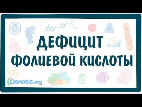 Видео: Фолиеводефицитная анемия (дефицит витамина B9) — причины, симптомы, патогенез, диагностика, лечение