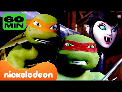 Видео: Черепашки-ниндзя | 60 МИНУТ моментов ДОБРО vs. ЗЛО от Ninja Turtles! 😇😈 | Nickelodeon Cyrillic