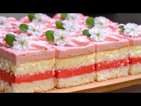Видео: Нежное пирожное "ЯГОДНЫЙ ЛОМТИК" 🍓 Лёгкое и ОООЧЕНЬ ВОЗДУШНОЕ! ТОРТ Рецепт | Кулинарим с Таней