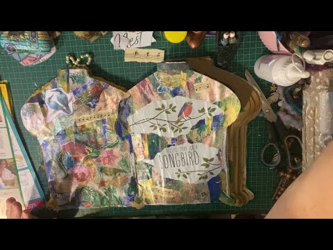 Видео: Страница журнала «Птичья клетка» в смешанной технике 💜 Часть 5