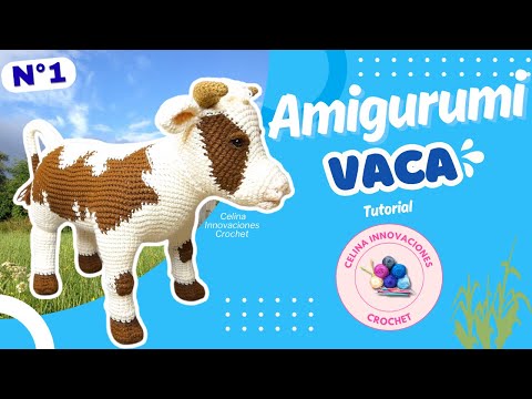 Видео: Реалистичная корова амигуруми / как связать крючком ноги коровы от Celina Crochet Innovations