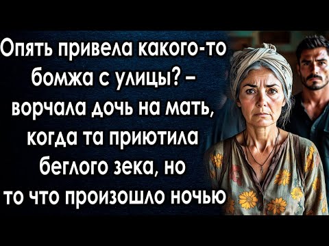 Видео: Опять привела бомжа с улицы? – ворчала дочь когда мать приютила беглого зека, но что произошло ночью